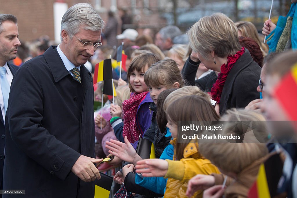 King Philippe Of Belgium and Queen Mathilde Of Belgium On A one Day Visit In Namur