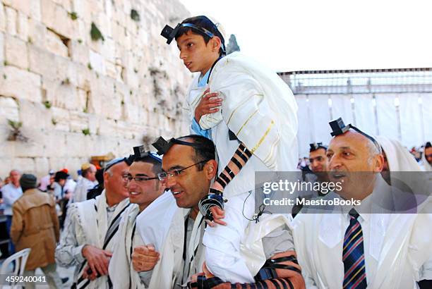 first bar-mitzva day. - bar mitzvah stock pictures, royalty-free photos & images