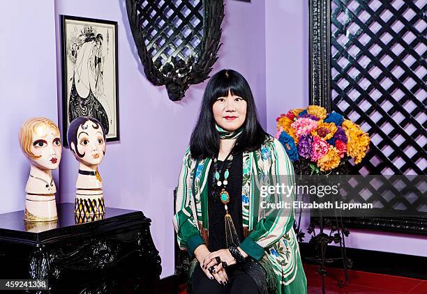 Fashion designer Anna Sui is photographed for Wall Street Journal on October 1, 2014 in New York City.