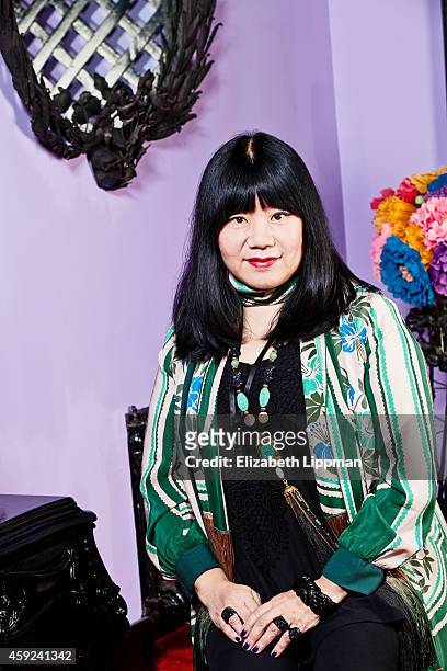 Fashion designer Anna Sui is photographed for Wall Street Journal on October 1, 2014 in New York City.