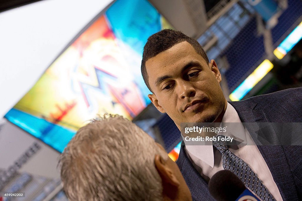 Miami Marlins Resign Giancarlo Stanton - Press Conference