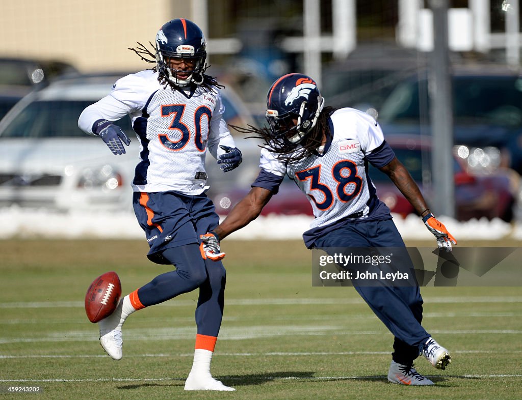 Denver Broncos practice at Dove Valley