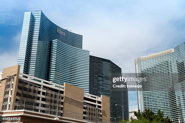 citycenter at las vegas strip - vdara hotel stock pictures, royalty-free photos & images