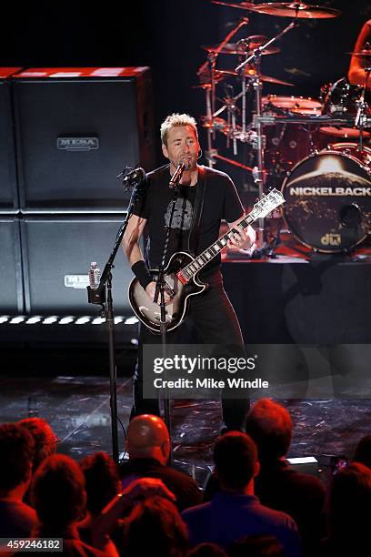 Chad Kroeger from the band Nickelback performs at iHeartRadio Theater on November 18, 2014 in Burbank, California.