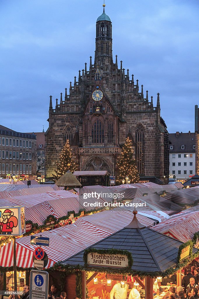 Christmas Market in the Hauptplatz, Nuremberg