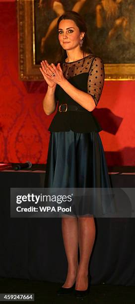 Catherine, Duchess of Cambridge attends the Place2be Wellbeing in Schools Awards Reception at Kensington Palace on November 19, 2014 in London,...