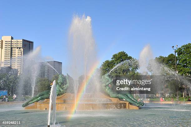 swann memorial-brunnen in philadelphia - swann memorial fountain stock-fotos und bilder