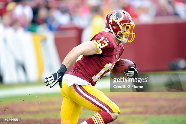 Nick Williams of the Washington Redskins returns a kick against the Dallas Cowboys at FedExField on December 22, 2013 in Landover, Maryland.
