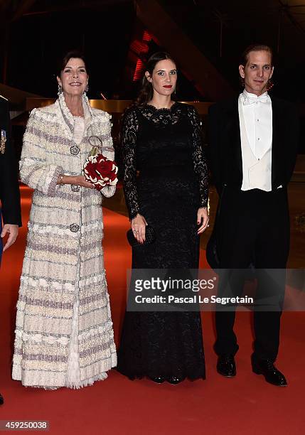 Princess Caroline of Hanover, Tatiana Santo Domingo and Andrea Casiraghi attend the Monaco National Day Gala in Grimaldi Forum on November 19, 2014...