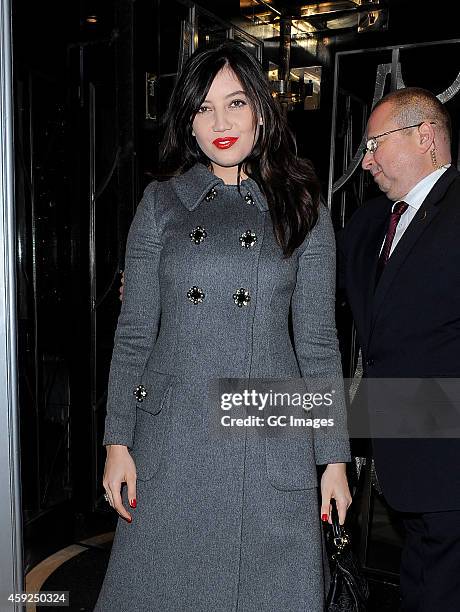 Daisy Lowe attends the Claridge's & Dolce and Gabbana Christmas Tree party at Claridge's Hotel on November 19, 2014 in London, England.