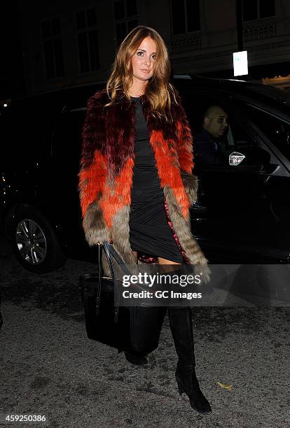 Millie Mackintosh attends the Claridge's & Dolce and Gabbana Christmas Tree party at Claridge's Hotel on November 19, 2014 in London, England.