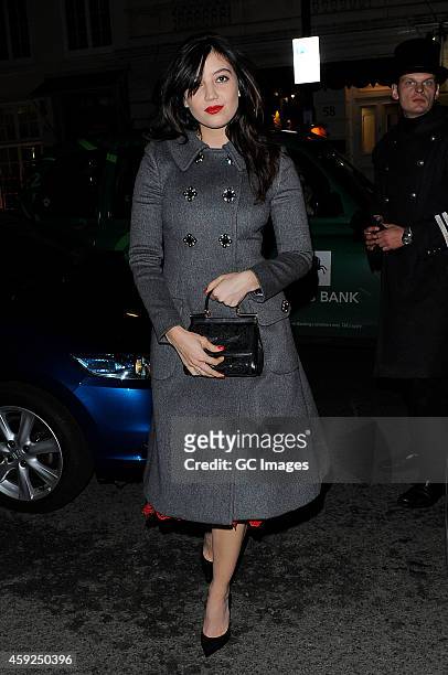 Daisy Lowe attends the Claridge's & Dolce and Gabbana Christmas Tree party at Claridge's Hotel on November 19, 2014 in London, England.