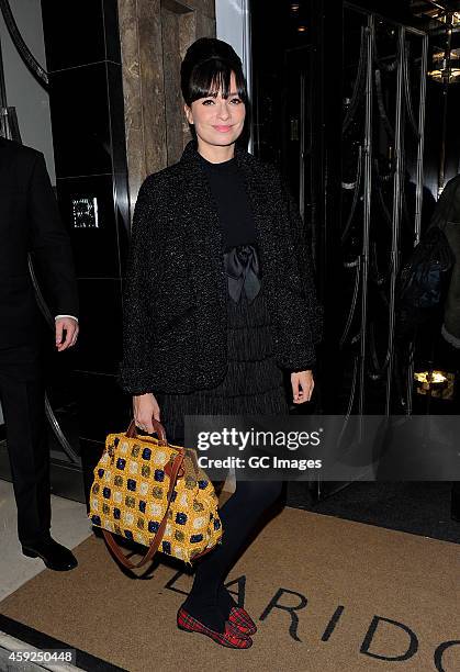 Gizzi Erskine attends the Claridge's & Dolce and Gabbana Christmas Tree party at Claridge's Hotel on November 19, 2014 in London, England.