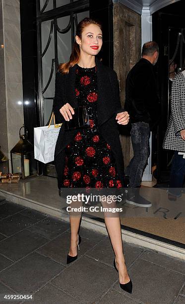 Olga Kurylenko attends the Claridge's & Dolce and Gabbana Christmas Tree party at Claridge's Hotel on November 19, 2014 in London, England.