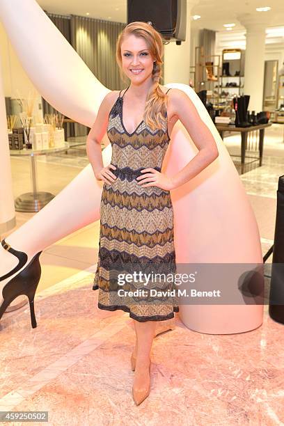 Camilla Kerslake attends the launch of Charlotte Tilbury's 'Backstage Beauty Booth' counter in the Beauty Hall at Fenwick Of Bond Street on November...