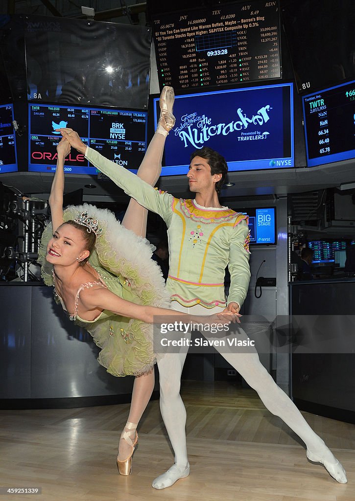 New York City Ballet "George Balanchine's The Nutcracker" Cast Ring The NYSE Opening Bell