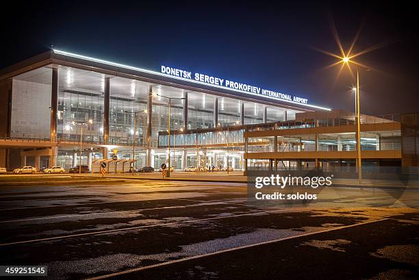 sergei prokofiev  airport in donetsk (ukraine) - donetsk sergey prokofiev international airport stock pictures, royalty-free photos & images