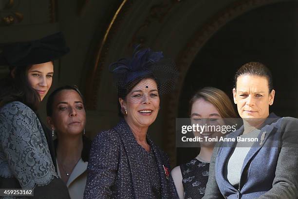 Tatiana Santo Domingo, Princess Caroline of Hanover, Princess Alexandra of Hanover and Princess Stephanie of Monaco attend the National Day Parade as...