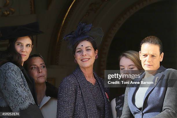 Tatiana Santo Domingo, Princess Caroline of Hanover, Princess Alexandra of Hanover and Princess Stephanie of Monaco attend the National Day Parade as...