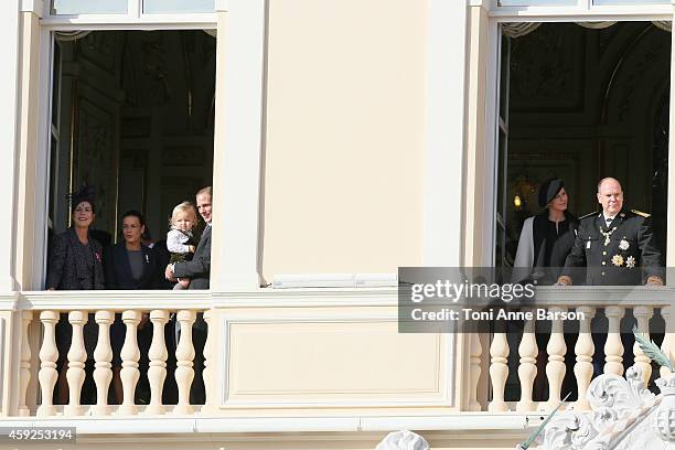 Princess Caroline of Hanover, Princess Stephanie of Monaco, Sacha Casiraghi, Andrea Casiraghi, Princess Charlene of Monaco and Prince Albert II of...