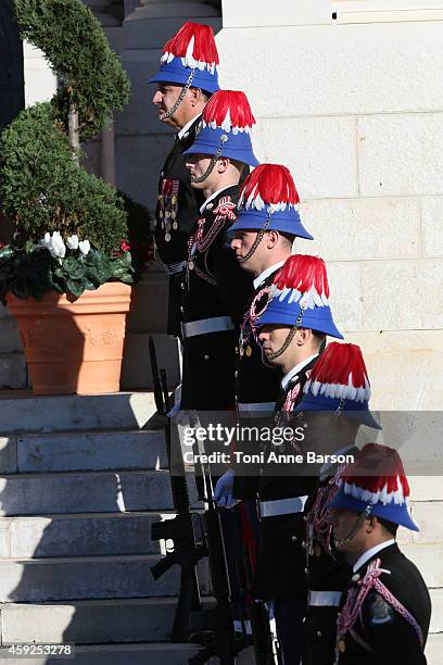 Atmosphere around the Cathedral after a mass during the official ceremonies for the Monaco National Day at Cathedrale Notre-Dame-Immaculee de Monaco...