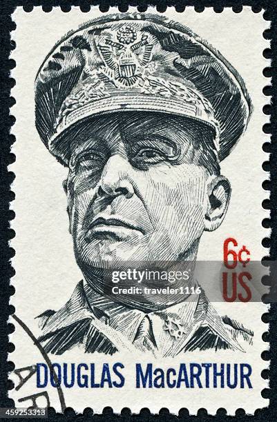 douglas macarthur stamp - general-macarthur stockfoto's en -beelden