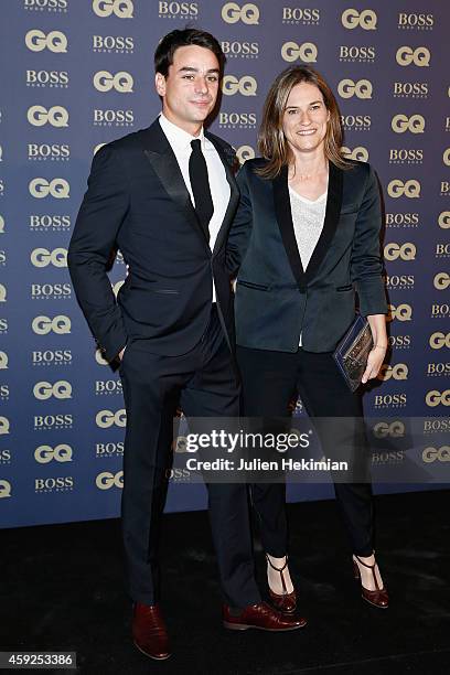 Julian Bugier and Claire Fournier attend the GQ Men Of The Year Awards 2014 at Musee d'Orsay on November 19, 2014 in Paris, France.