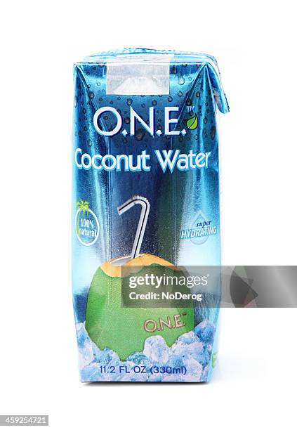 one coconut water - coconut water isolated stock pictures, royalty-free photos & images