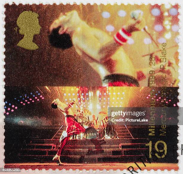uk freddie mercury briefmarke - queen stock-fotos und bilder