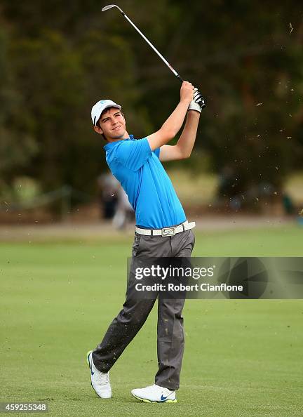 Ryan Rufffels Ryan Ruffels of Australia plays a shot off the fairway during round ...