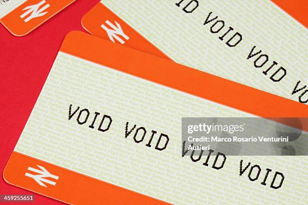 national rail - void ticket - train ticket stock pictures, royalty-free photos & images