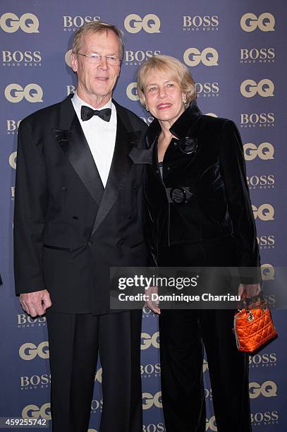 Ari Vatanen and his wife attend the GQ Men Of The Year Awards 2014 Photocall In Paris at Musee d'Orsay on November 19, 2014 in Paris, France.