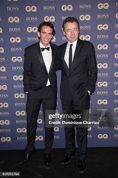 Alexandre Bompard and Michel Denizot attend the GQ Men Of The Year Awards 2014 Photocall In Paris at Musee d'Orsay on November 19, 2014 in Paris,...