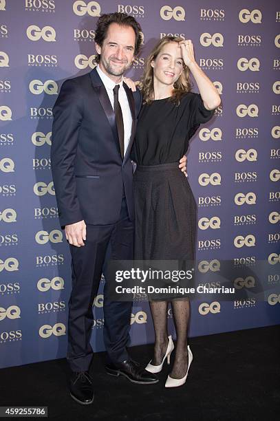 Stphane De Groodt and his wife Odile d'Oultremont attend the GQ Men Of The Year Awards 2014 Photocall In Paris at Musee d'Orsay on November 19, 2014...