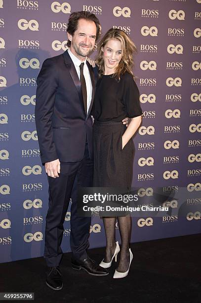 Stphane De Groodt and his wife Odile d'Oultremont attend the GQ Men Of The Year Awards 2014 Photocall In Paris at Musee d'Orsay on November 19, 2014...