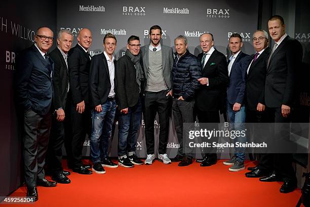 Wolfgang Drewalowski, managing director of Brax Leineweber, Rainer Bonhof, vice president of Borussia Moenchengladbach, Lars Bultink, managing...