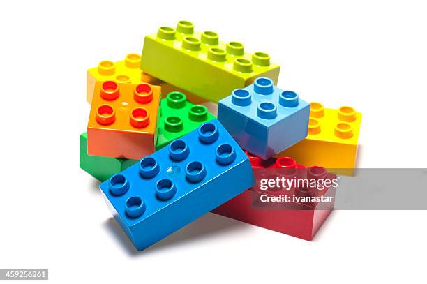 lego building bricks and blocks - plastic block stock pictures, royalty-free photos & images