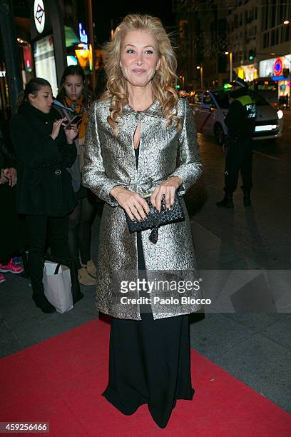 Teresa Viejo is seen arriving to 'Marie Claire Prix de la Moda' awards on November 19, 2014 in Madrid, Spain.