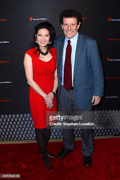 Journalists Sheryl WuDunn and Nicholas Kristof attend the 2nd Annual Save The Children Illumination Gala at the Plaza on November 19, 2014 in New...