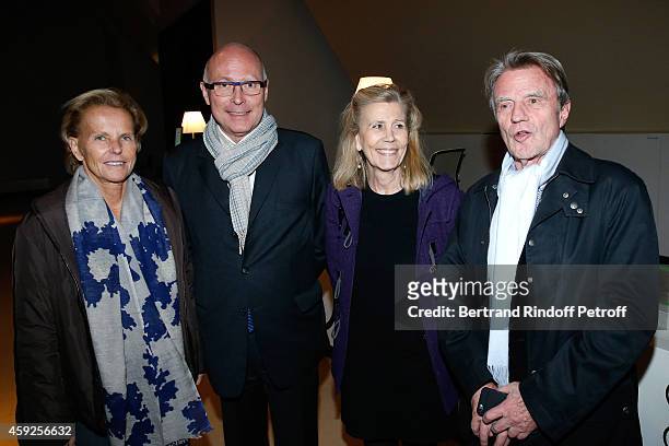 Christine Ockrent, President of Musee du Quai Branly, Stephane Martin, Miss Louis Schweitzer and Bernard Kouchner attend the Presentation of 'Martine...