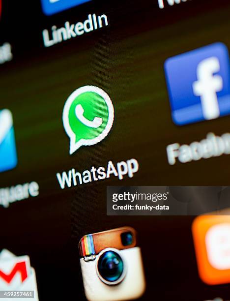whatsapp icon - whatsapp stockfoto's en -beelden