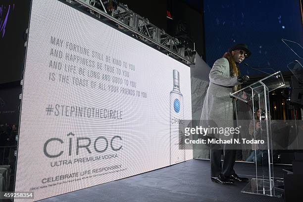 Sean Diddy Combs attends CIROC "Step Into The Circle" Launch hosted by Sean Diddy Combs in Times Square on November 19, 2014 in New York City.
