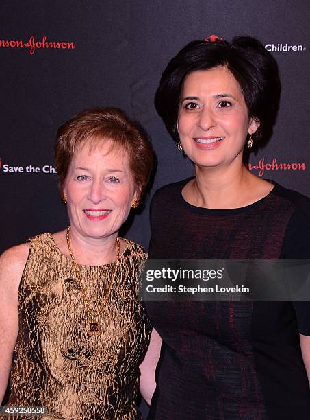 Honorees Susan Scribner Mirza and Tasneem Ghogawala attend the 2nd Annual Save The Children Illumination Gala at the Plaza on November 19, 2014 in...