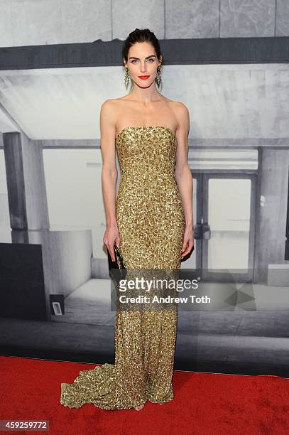 Model Hilary Rhoda attends The Whitney Museum Of American Art's 2014 Gala & Studio Party at The Whitney Museum of American Art on November 19, 2014...