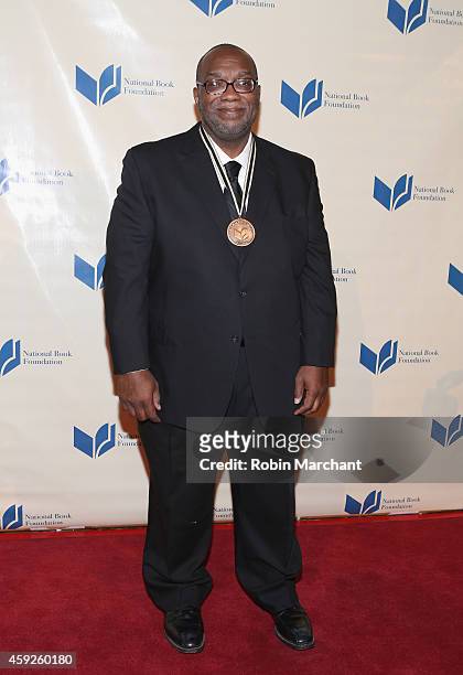 Fred Moten attends 2014 National Book Awards on November 19, 2014 in New York City.