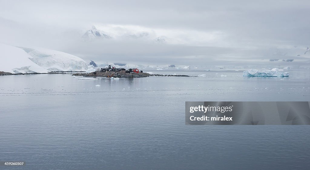 Chilean González Videla Base in Paradise Bay, Antarctica