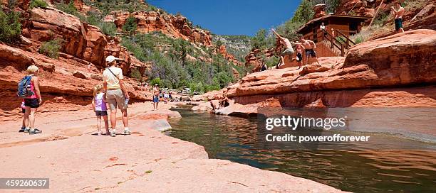 slide rock state park - parco statale foto e immagini stock