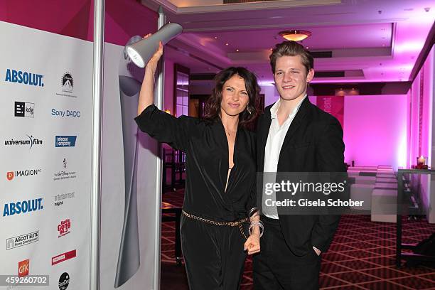 Jana Pallaske, Max von der Groeben during the Video Entertainment Award 2014 on November 19, 2014 at Hotel Westin Grand in Munich, Germany.