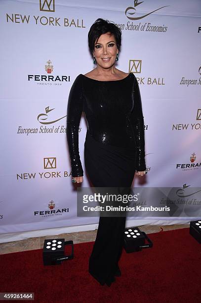 Kris Jenner attends The New York Ball: The 20th Anniversary Benefit For The European School of Economics at Trump Tower on November 19, 2014 in New...