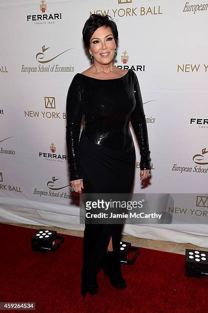 Kris Jenner attends The New York Ball: The 20th Anniversary Benefit for The European School Of Economics at Trump Tower on November 19, 2014 in New...
